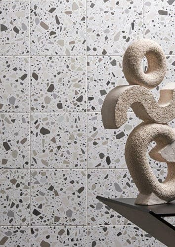 Quintessenza Confetti Bianco vloer- en wandtegel Beige 18,6 x 18,6 cm