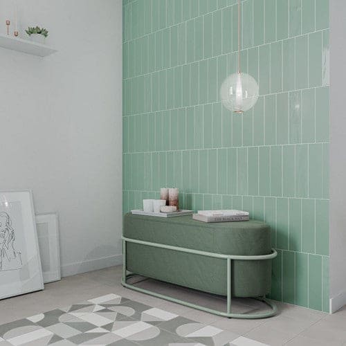 Wow Grace wandtegel Sage glans 7,5 x 30 cm