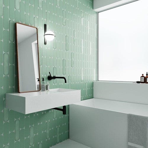 Wow Grace Oval wandtegel Sage mat 7,5 x 30 cm