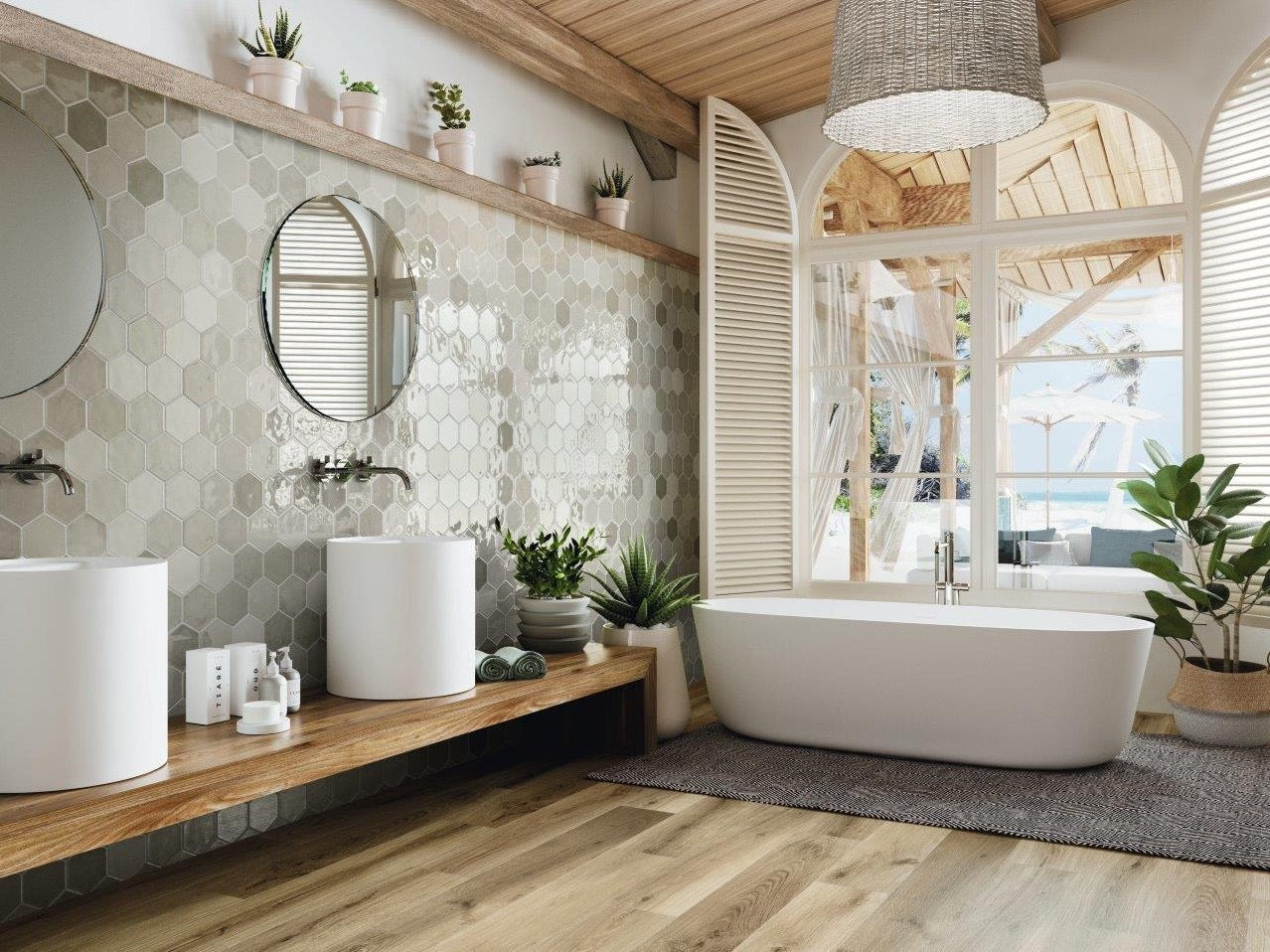 Memories Kisses Smoke hexagon wandtegel 12 x 13 cm