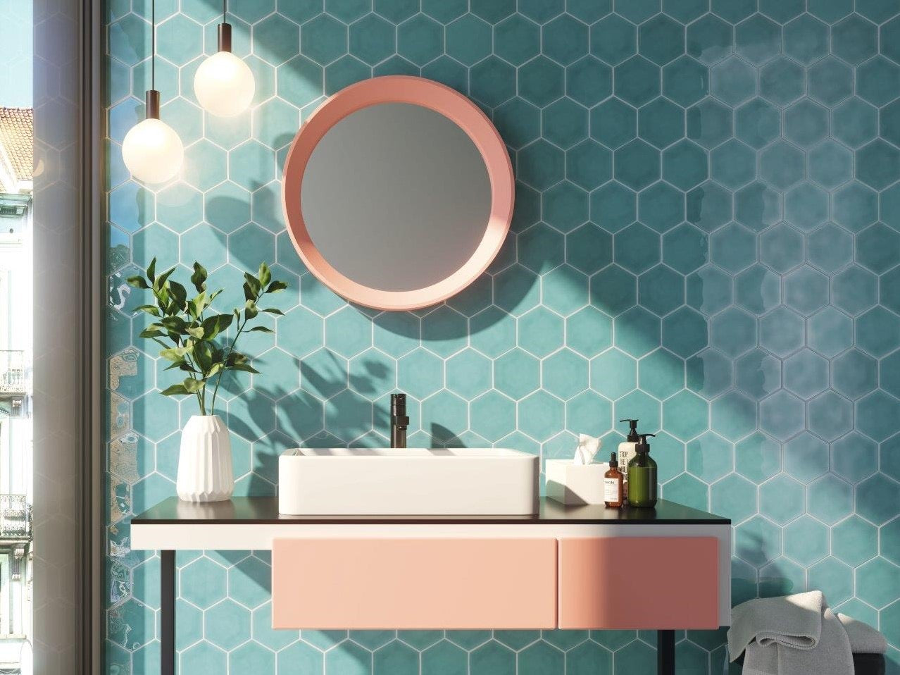 Memories Liso Acqua Crackled wandtegel 6,5 x 13 cm