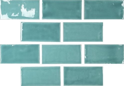 Memories Liso Acqua wandtegel 6,5 x 13 cm