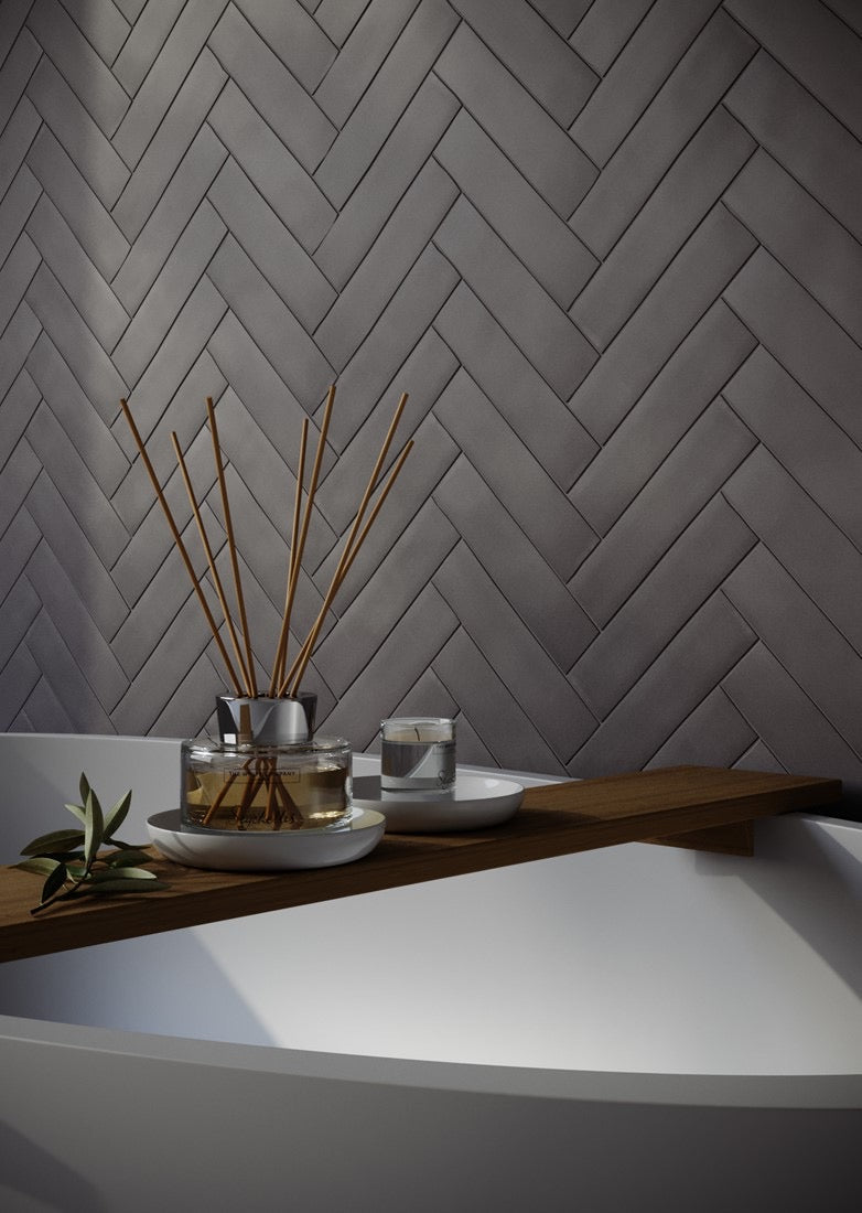 Revoir Paris Provence wandtegel Gris Beton 6,2 x 25 cm