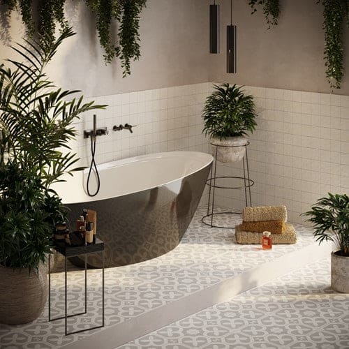 Revoir Paris Atelier wandtegel Blanc de Lin mat 10 x 10 cm