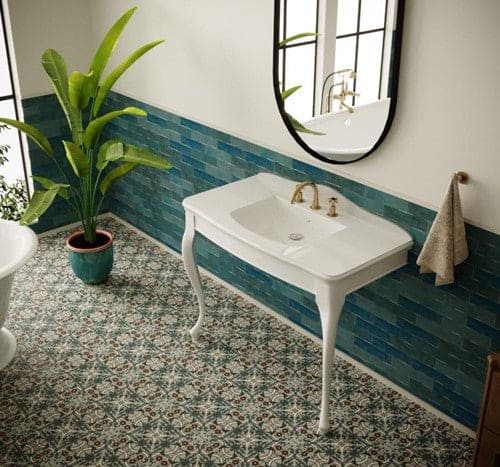 Revoir Paris Atelier wandtegel Bleu Marine mat 6,2 x 25 cm