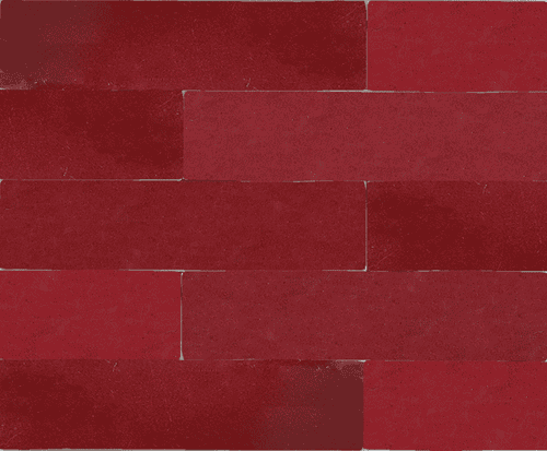 Revoir Paris Atelier wandtegel Bordeaux glans 6,2 x 25 cm