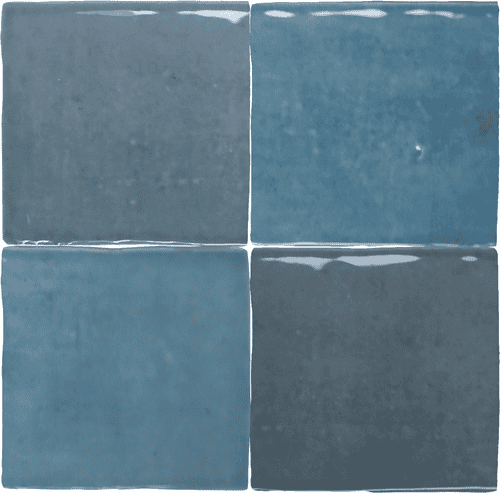 Revoir Paris Atelier wandtegel Turquoise glans 10 x 10 cm