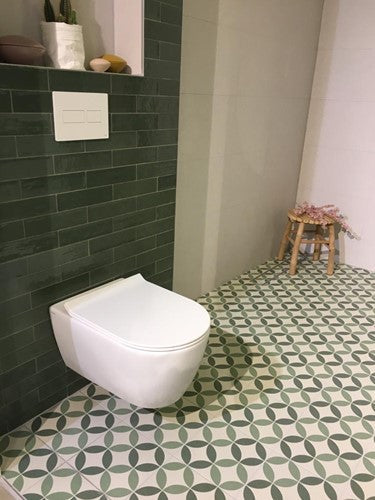 Revoir Paris Atelier wandtegel Vert Emeraude glans 6,2 x 25 cm