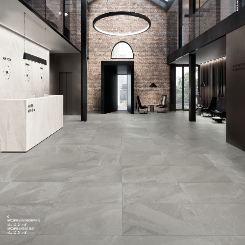 Unicom Starker Brazilian Slate vloer- en wandtegel Silk Grey