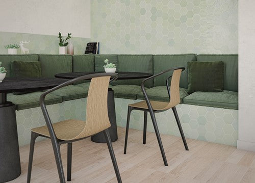 Wow Zellige Hexa wandtegel Mint glans 10,8 x 12,4 cm