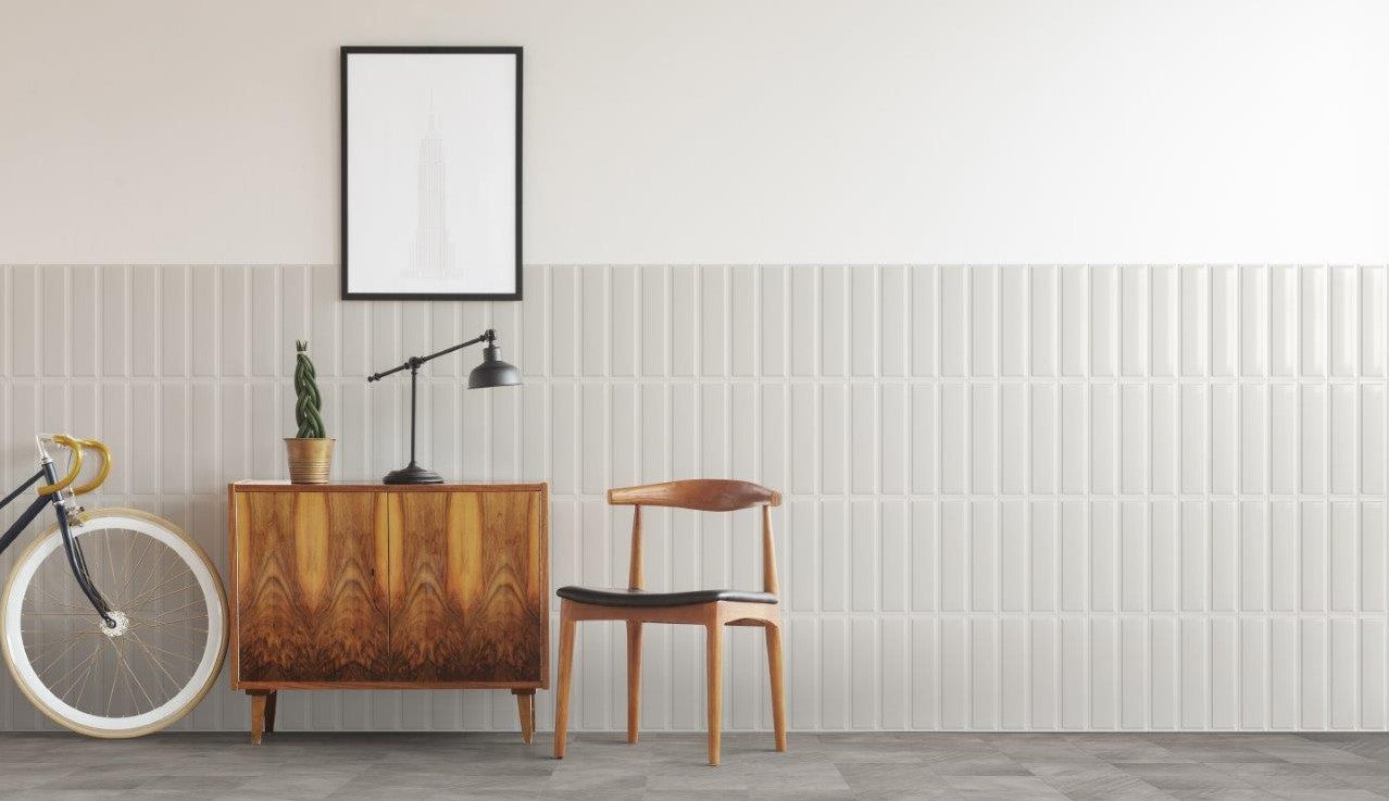 Quintessenza Dintorni wandtegel Azzurro Lucido glans 7,5 x 30 cm