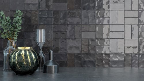 Wow Fez wandtegel Graphite glans 6,2 x 12,5 cm