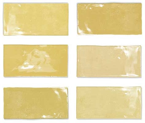 Wow Fez wandtegel Mustard glans 6,2 x 12,5 cm