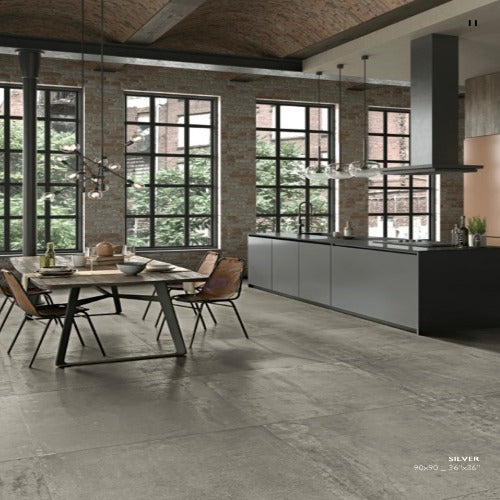 Unicom Starker Oxid vloer- en wandtegel Silver 60 x 119,5 cm