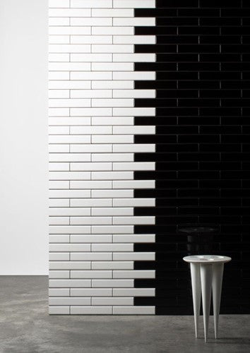 Quintessenza Tinte wandtegel Bianco mat 5 x 25 cm
