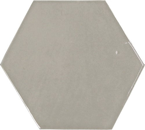 Wow Zellige Hexa wandtegel Grey glans 10,8 x 12,4 cm