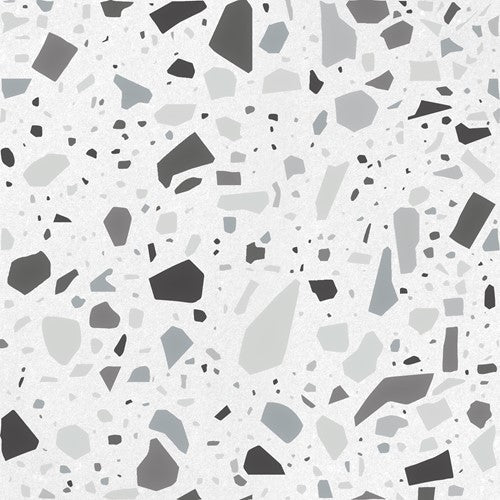 Quintessenza Confetti Bianco vloer- en wandtegel Grigio 18,6 x 18,6 cm