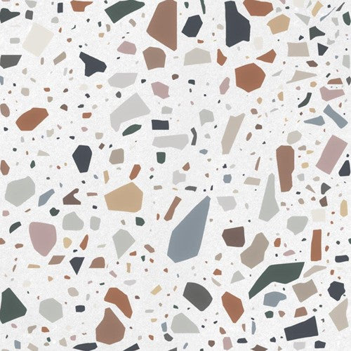 Quintessenza Confetti Bianco vloer- en wandtegel Multicolor 18,6 x 18,6 cm