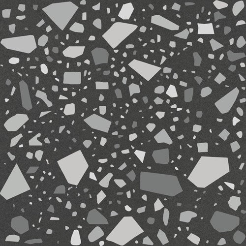 Quintessenza Confetti Nero vloer- en wandtegel Grigio 18,6 x 18,6 cm