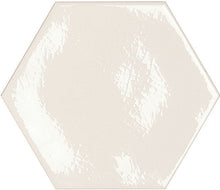 Afbeelding in Gallery-weergave laden, Memories Dawn White Crackled hexagon wandtegel 12 x 13 cm
