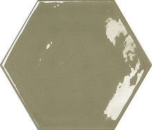Afbeelding in Gallery-weergave laden, Memories Kisses Victorian Green hexagon wandtegel 12 x 13 cm
