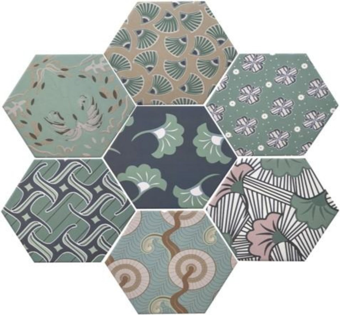 Marrakech Good Vibes vloer- en wandtegel decor hexagon 14 x 16 cm