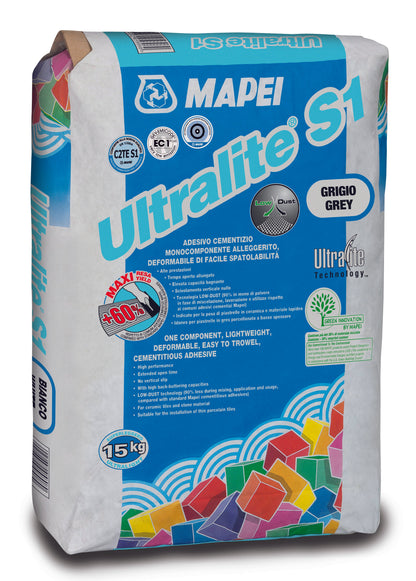 Mapei Ultralite S1 tegellijm grijs 15 kg