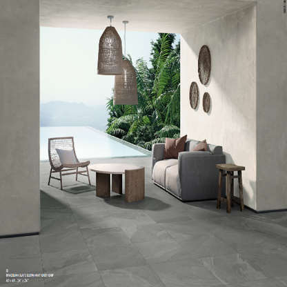 Unicom Starker Brazilian Slate vloer- en wandtegel Elephant Grey