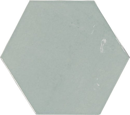 Wow Zellige Hexa wandtegel Aqua glans 10,8 x 12,4 cm