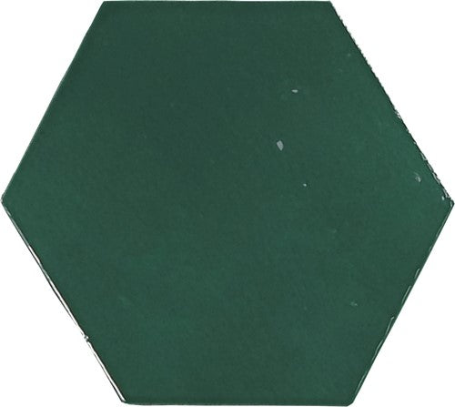 Wow Zellige Hexa wandtegel Emerald glans 10,8 x 12,4 cm