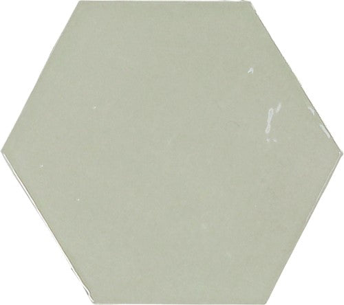 Wow Zellige Hexa wandtegel Mint glans 10,8 x 12,4 cm