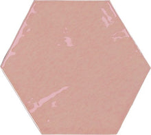 Afbeelding in Gallery-weergave laden, Wow Zellige Hexa wandtegel Pink glans 10,8 x 12,4 cm
