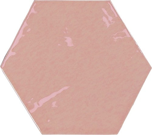 Wow Zellige Hexa wandtegel Pink glans 10,8 x 12,4 cm