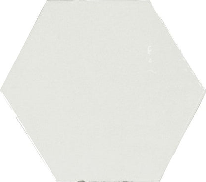 Wow Zellige Hexa wandtegel White glans 10,8 x 12,4 cm